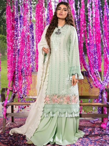 Ittehad BIA-SR-07 Schiffli Summer Lawn with Slub Karandi Dupatta