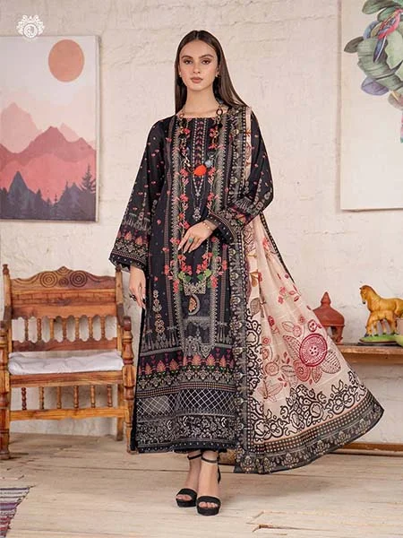 Gull Jee GMJ2307-A7 Unstitched Luxury Digital Printed Lawn 3 Pc