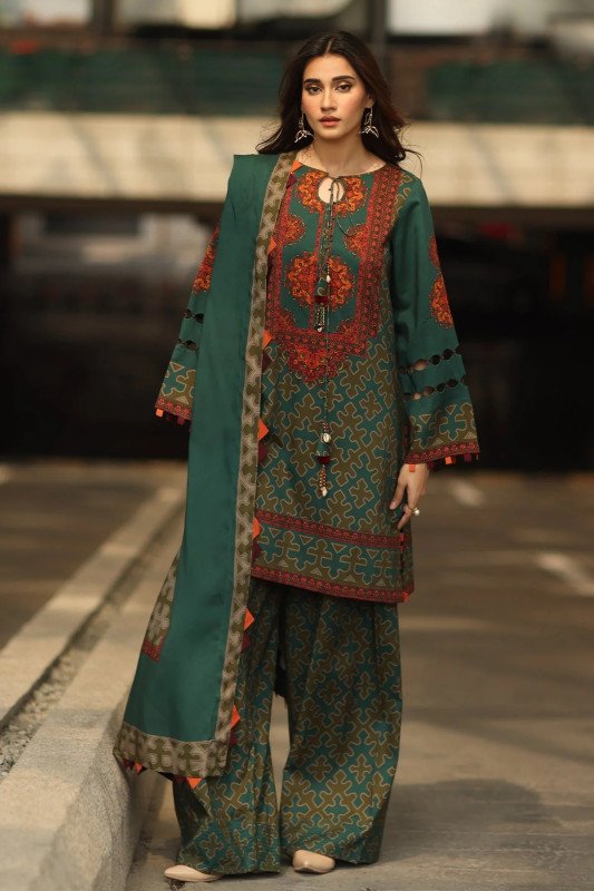 Charizma C Prints | Unstitched Printed Lawn | SHELAI26082809