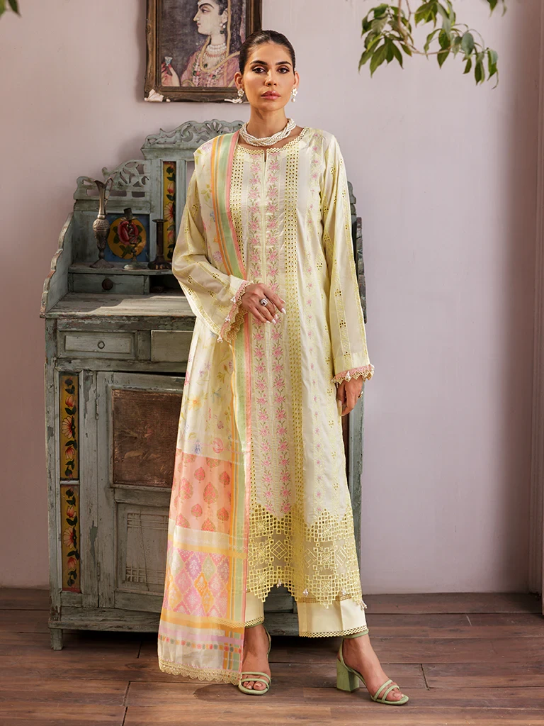 Rajbari Nissa Chikankari Unstitched 3pcs | D# - 09