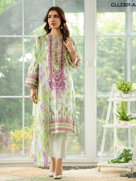LALEH by GULLJEE GLL-2301-A5 UNSTITCHED EMBROIDERED 3-PIECE COLLECTION