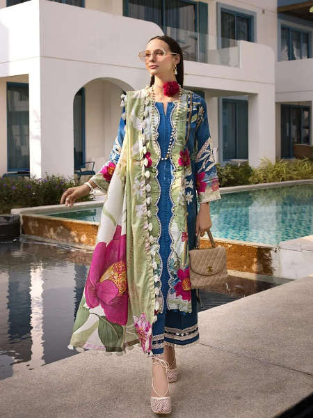 EOP-08B WHIMSY TOSCANA ELAF PRINTED LAWN SUITS SUMMER COLLECTION