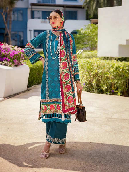 EOP-07A FAUNA ELAF PRINTED LAWN SUITS SUMMER COLLECTION 2024