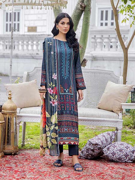 Gull Jee GMSK2301A2 Unstitched Luxury Digital Printed Lawn 3 Pc