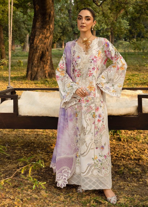 Crimson Luxe Lawn Unstitched Exclusive Collection 2025 | PETALS AND PROMISES - D2B