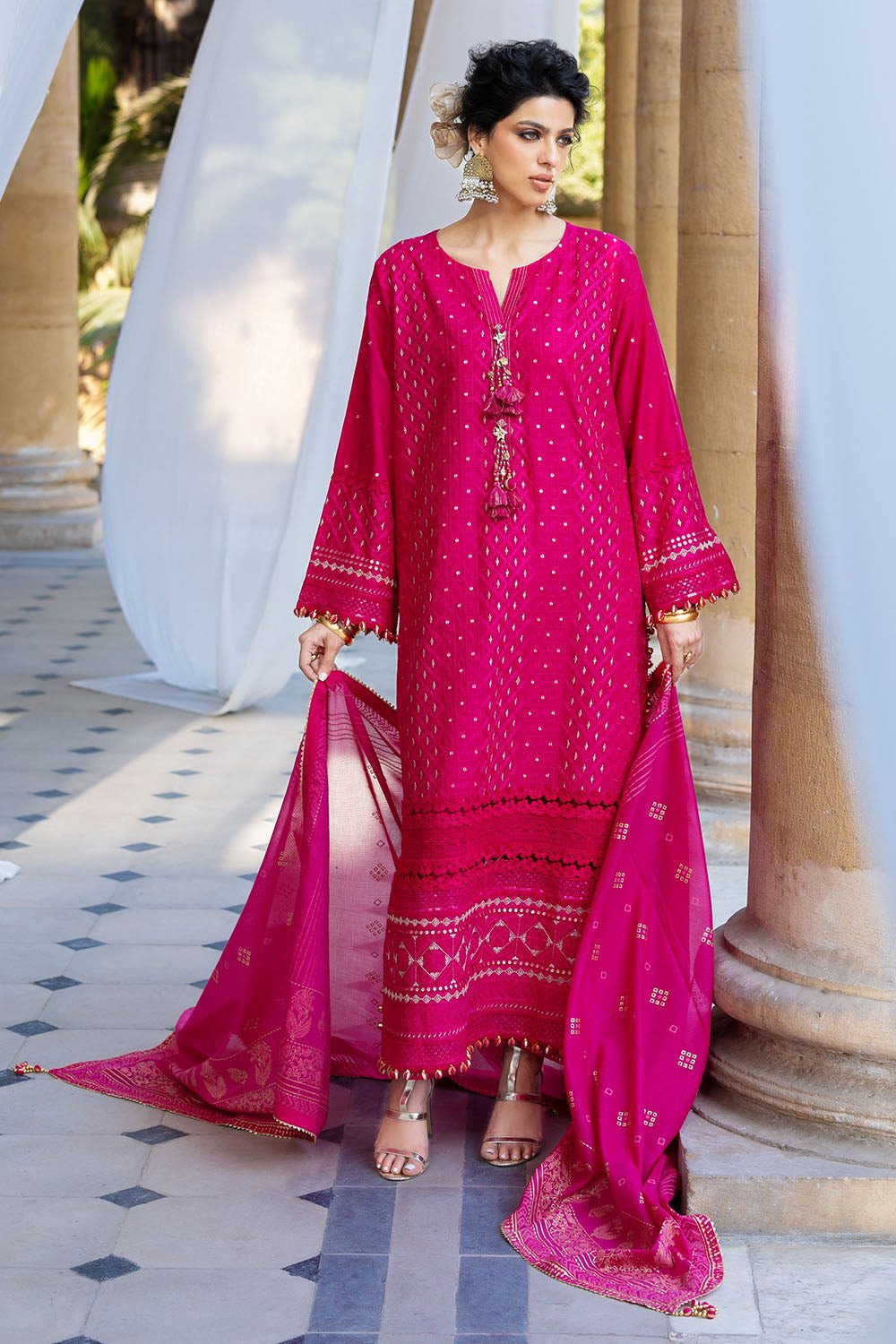 GulAhmed Unstitched Embroidered Lawn | DN-52036