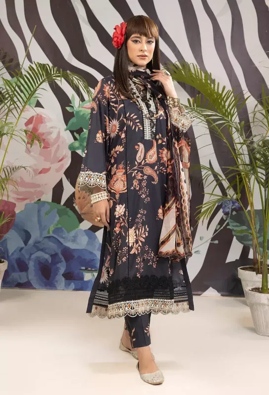 ADANS LIBAS UNSTITCHED LAWN | SHELAI8032