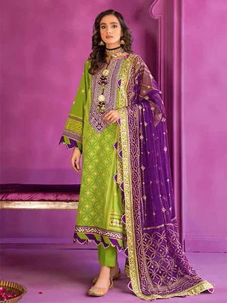 Gul Ahmed BM32011 three piece embroidered chiffon collection