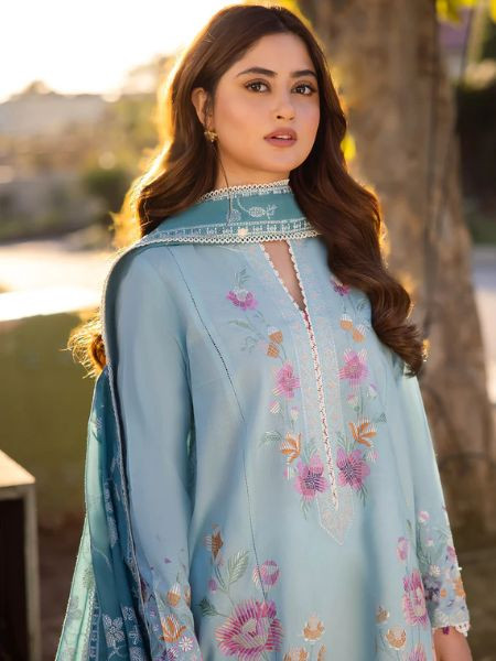 Zaha By Khadijah Shah Embroidered Lawn Unstitched 3Pc Suit ZL2024