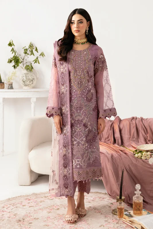 Ramsha - Minhal Organza Collection | M-1107