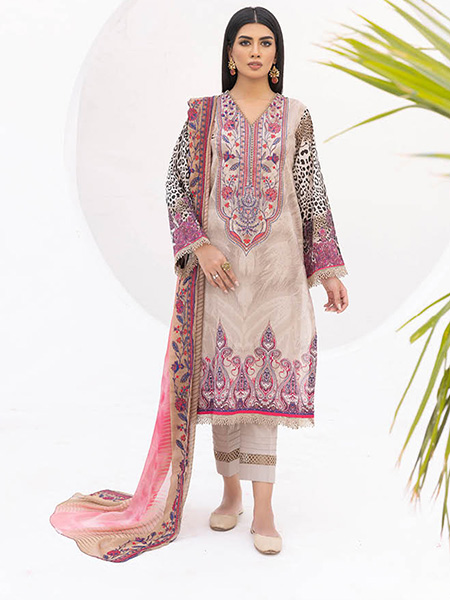 Johra Rever JH-606 Embroidered Digital Printed Lawn and Dupatta