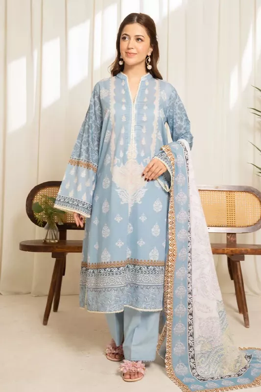 Unstitched 3Pc Printed Lawn Dress Coco | Sule 06