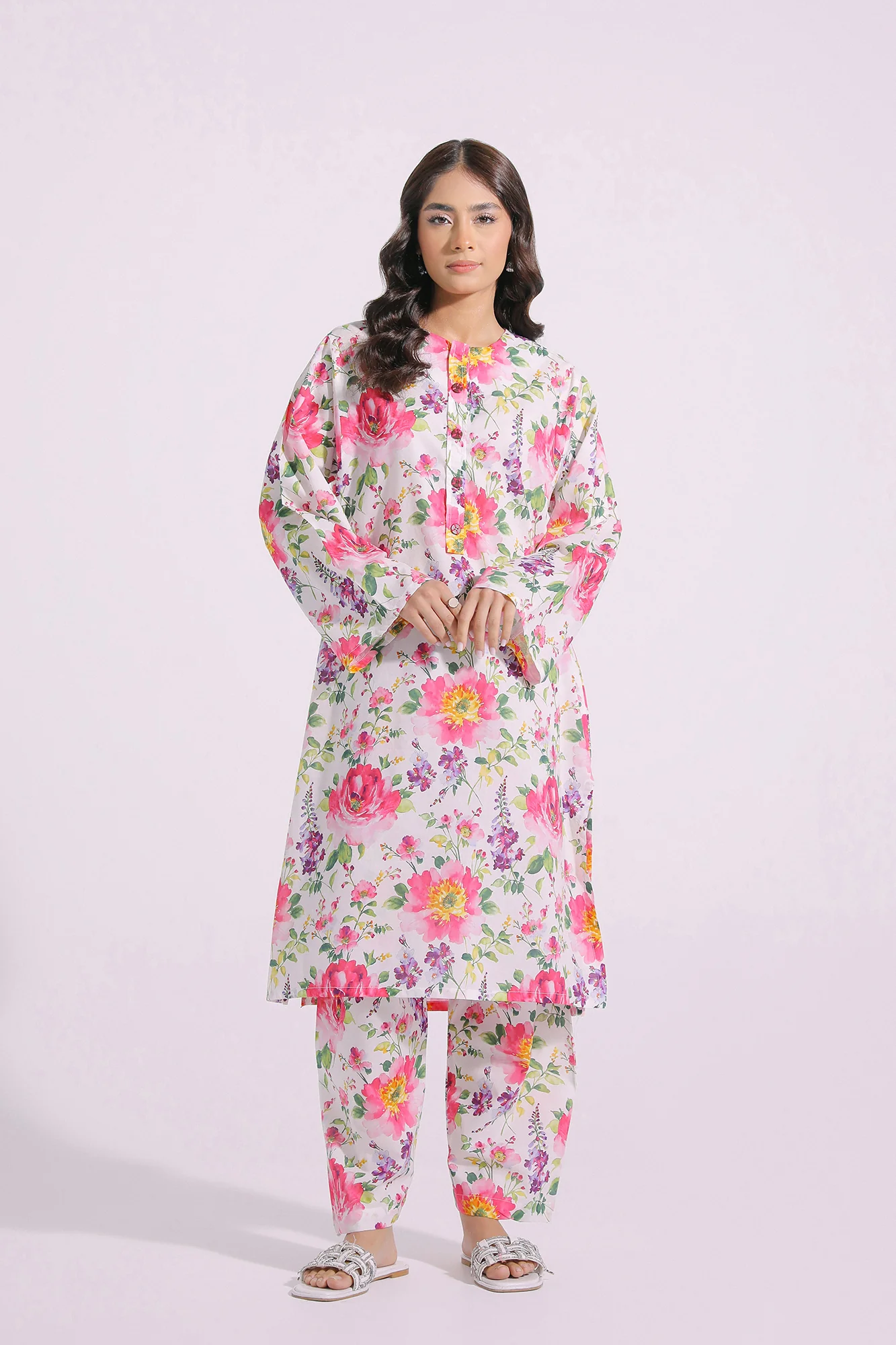 ETHNIC E2651/102/003 STITCHED DIGITAL PRINTED SUIT at SHELAI