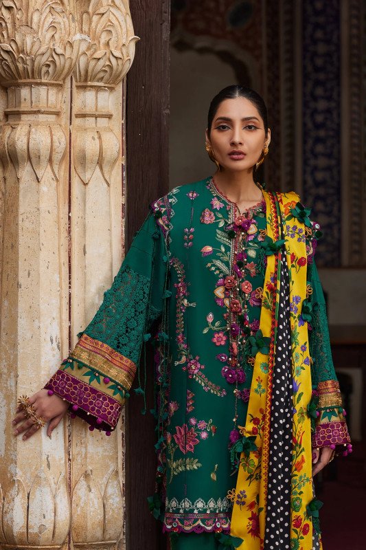 Elan Luxury Unstitched Lawn Collection 2025 | SHELAI27078