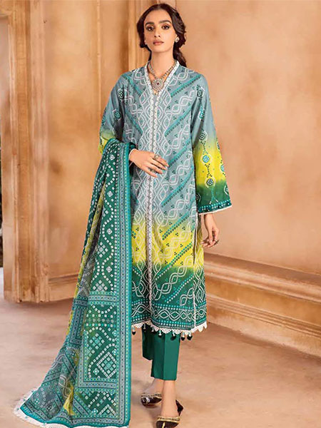 Gul Ahmed CL32097B three piece printed lawn chunri collection