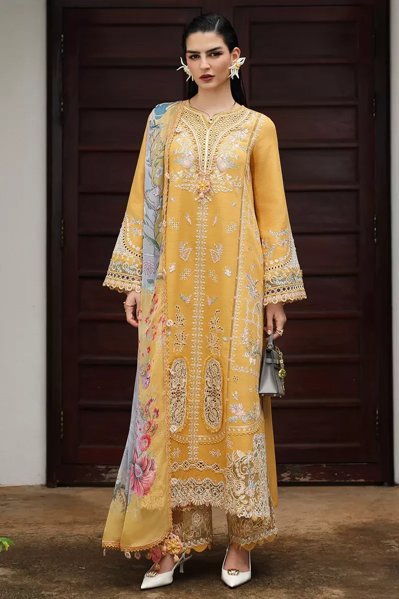 Qalamkar QLine Linen Unstitched 3pc | KL-06 GLEAM