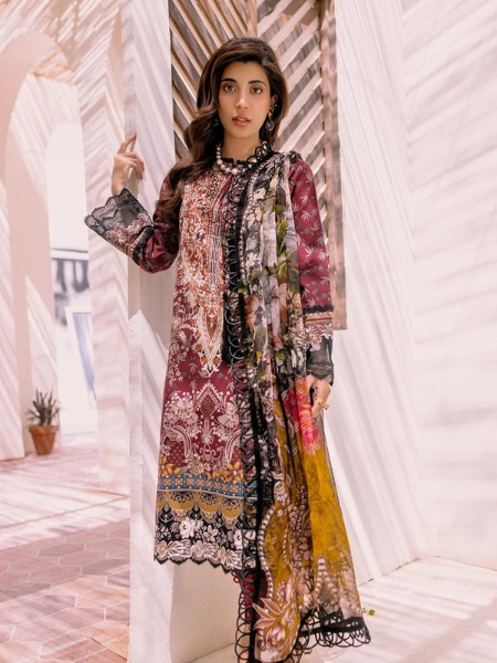 Jade Biss II-20168 A Unstitched Digital Printed Lawn Shirt with Bamber Chiffon Dupatta