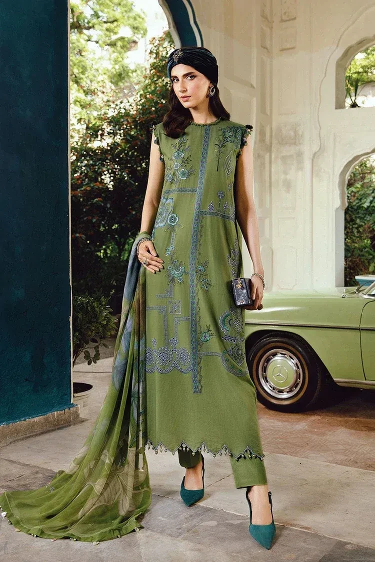 Maria B - Rani Mahal M Prints Fall Collection - MPT-27-01A - Unstitched | SHELAI43189