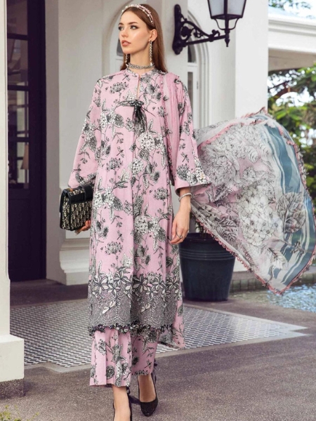 M Prints MB23MPFE 8A By Maria B Fall Edit 2023 Embroidered Cambric Suits Unstitched 3 Piece