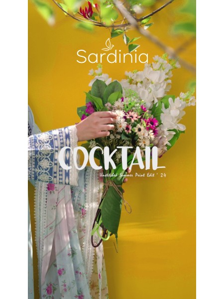 COCKTAIL BY SARDINIA UNSTITCHED 3PCS COLLECTION ''24