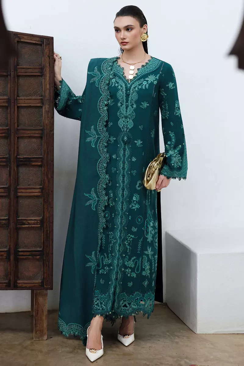 Qalamkar QLine Linen Unstitched 3pc |KL-11 MEADOW