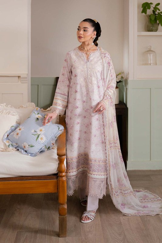 Neeshay Summer Lines Unstitched Lawn Exclusive Collection | LILAC MIST