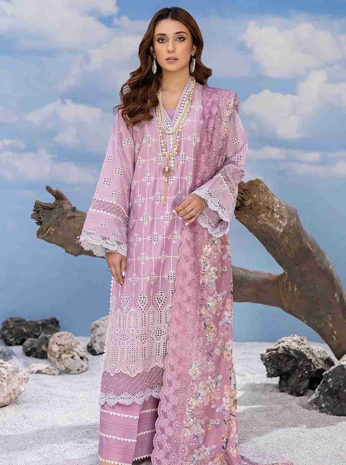 Adan's libas fuchsia 02 chikankari unstitched design-09 3pc