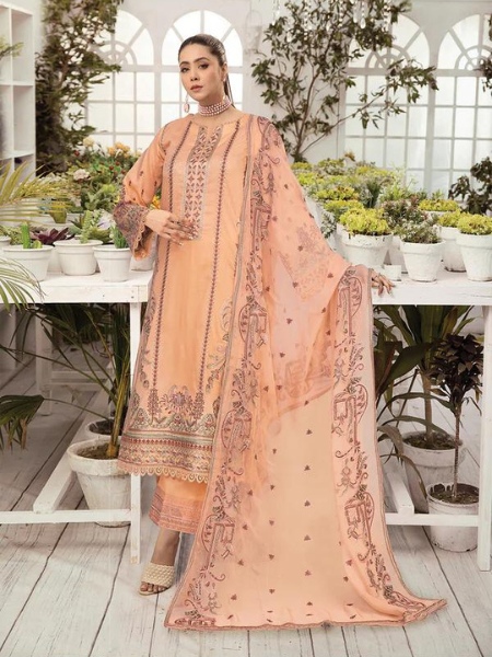 JOHRA Margrate JH-704 Unstitched Embroidered Lawn Collection with Chiffon Dupatta
