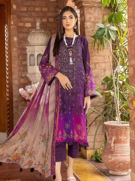 Charizma SM23-03 Unstitched Embroidered Swiss Collection With Chiffon Dupatta