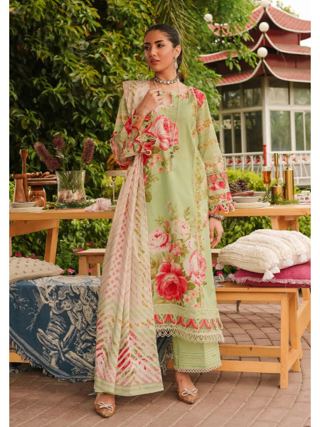 ELAF PRINTS EEP-05A - Mint To Be PRINTED UNSTITCHED LAWN COLLECTION ''24