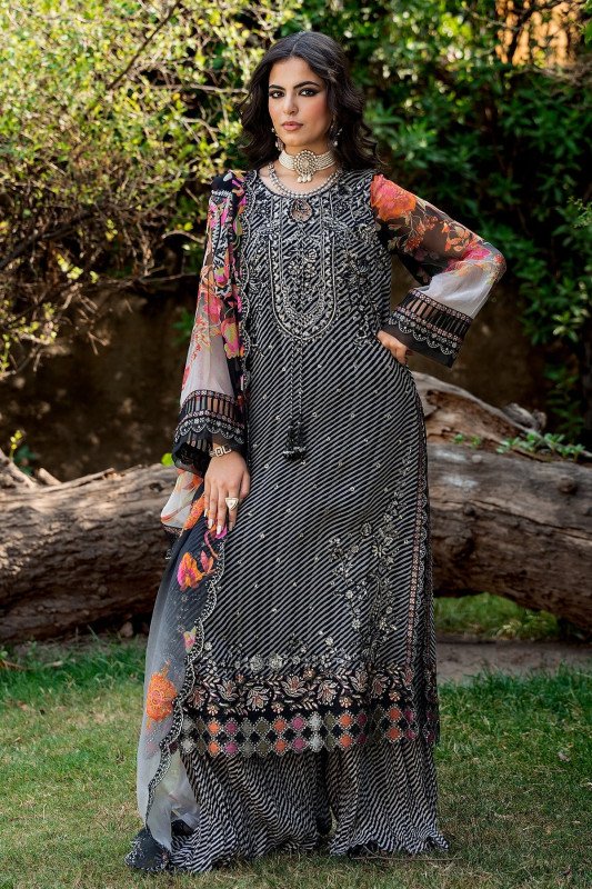 Charizma VASAL Luxury Chiffon Collection | Unstitched Printed Lawn Collection | SHELAI26081744