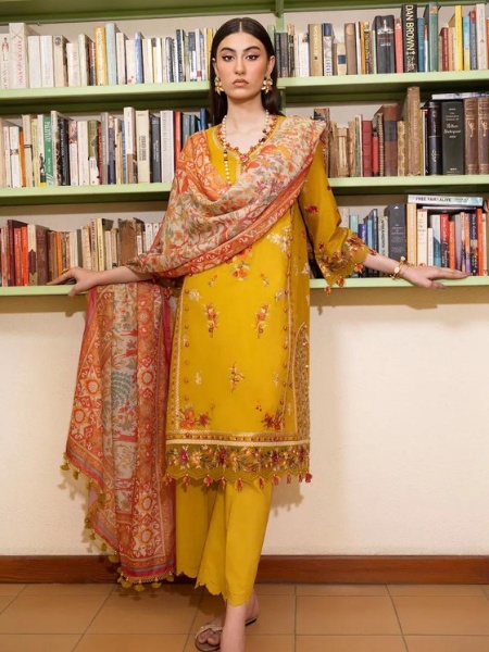 Sana Safinaz Muzlin M232-015B-CV Summer Volume-02 Collection 2023