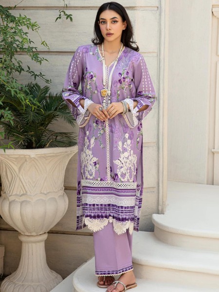 Elaf Premium ETC-02A Digital Printed Lawn with Embroidered Organza Front Daman