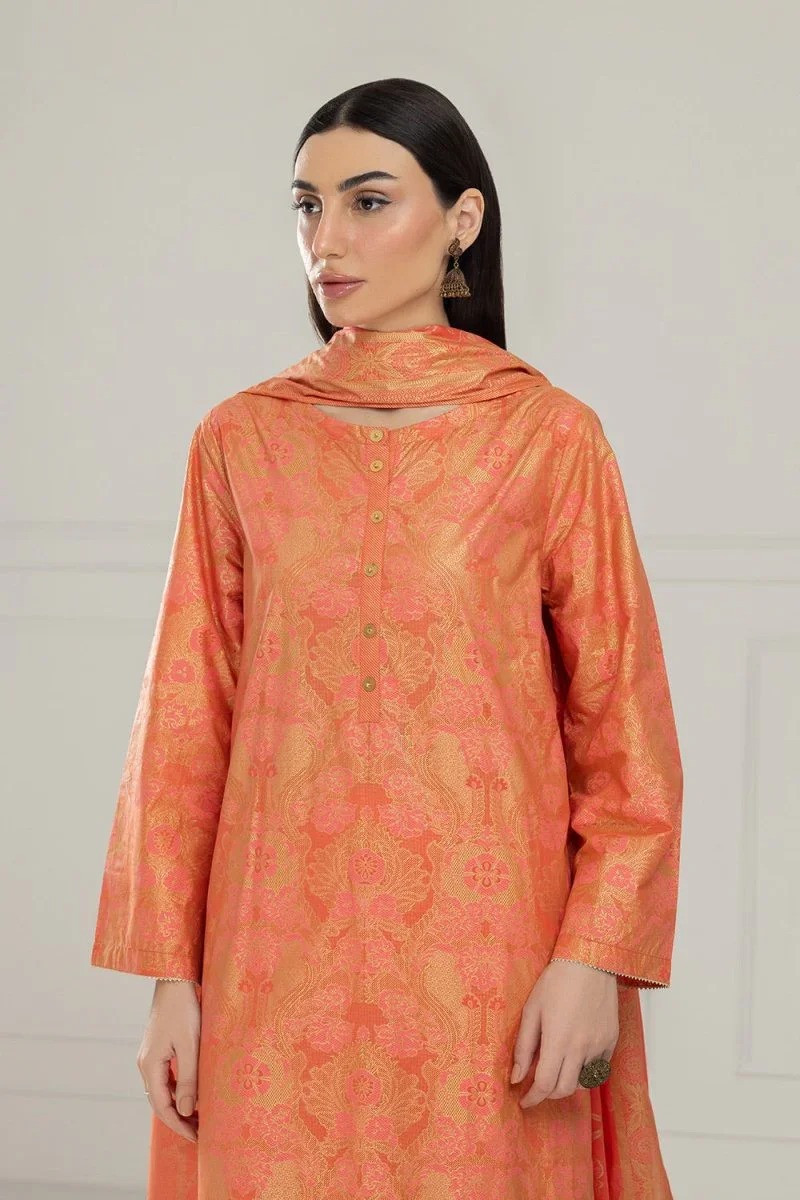 Gul Ahmed Lawn Lacquer Printed Suit | SHELAI25109