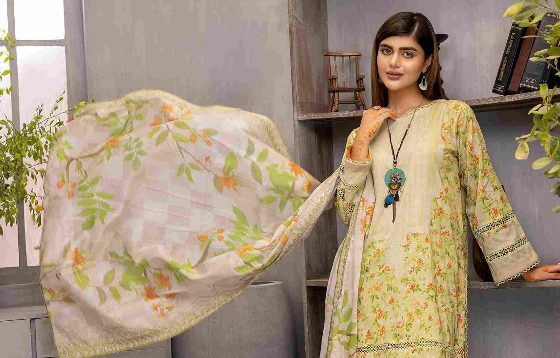 Charizma Aniq Unstitched Embroidered Lawn Collection-ANS-32