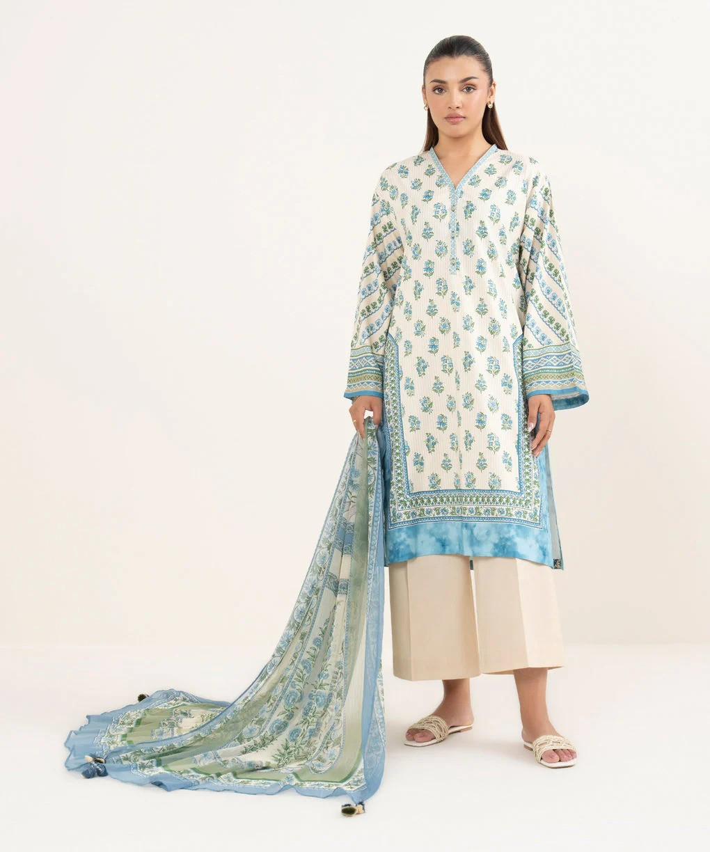 Sapphire | 3 Piece - Printed Lawn Suit | U3P-DY25V5-55
