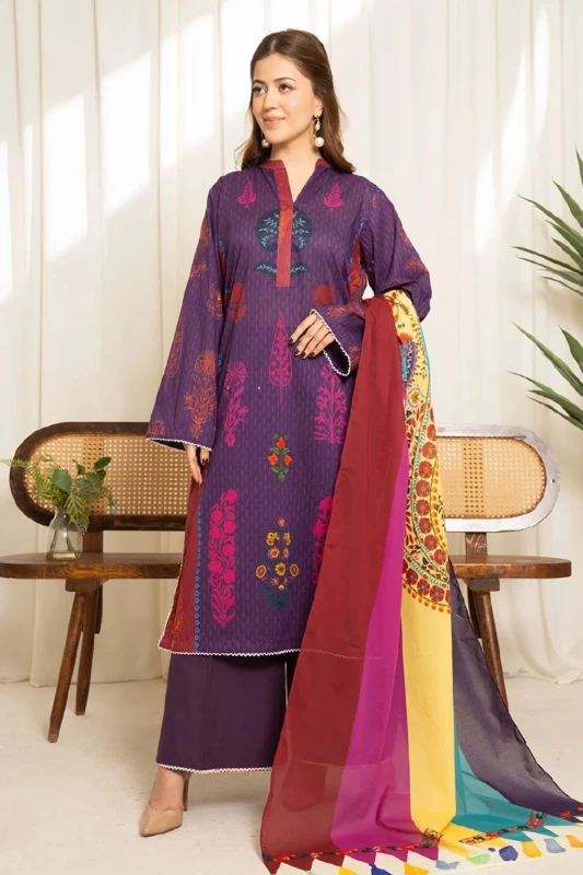 Unstitched 3Pc Printed Lawn Dress Coco | Sule 05