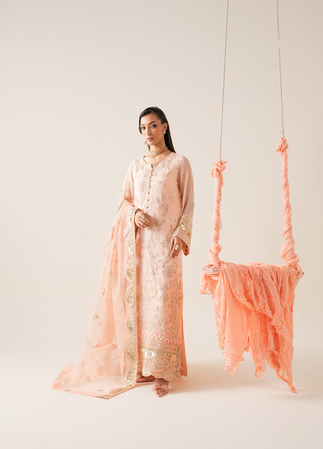 Freesia Embroirdered Chiffon Unstitched Collection 25 | ELYNA - FS50127