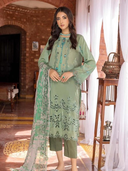 Charizma SM23-02 Unstitched Embroidered Swiss Collection With Chiffon Dupatta
