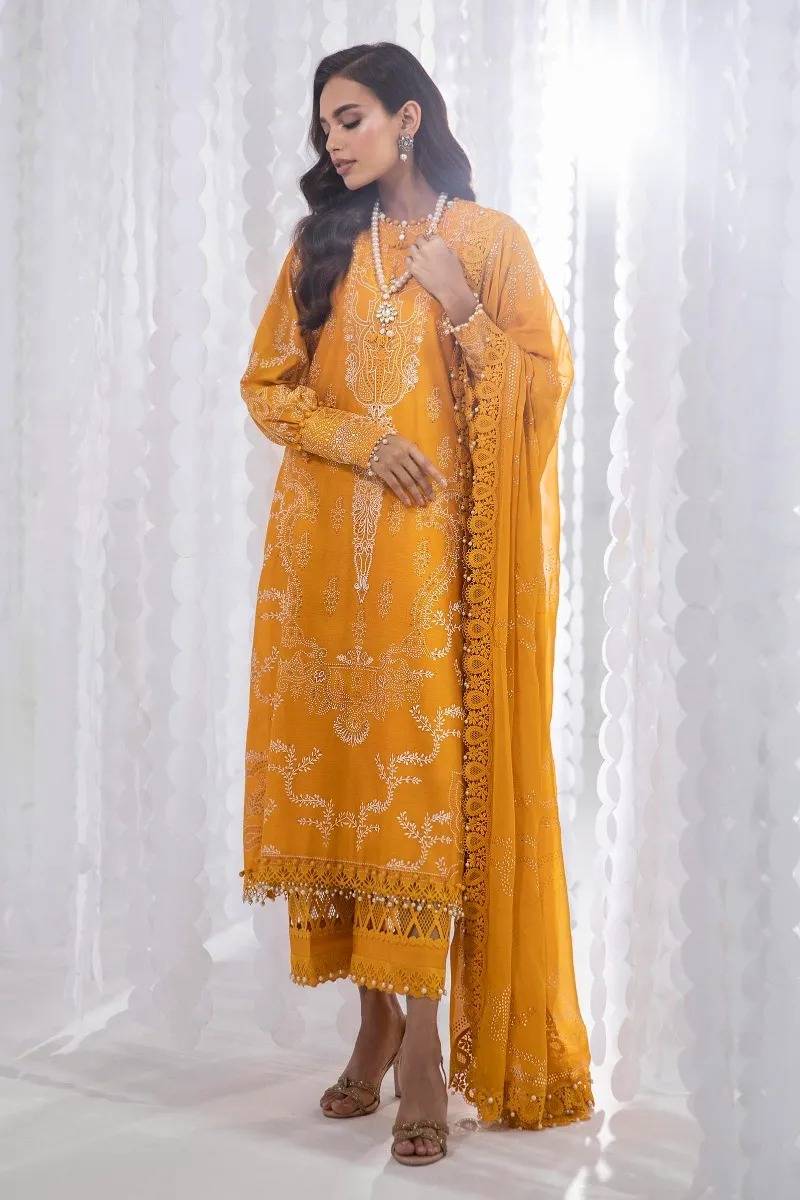 Sana Safinaz stunning mango embroidered 3pc available in Shelai