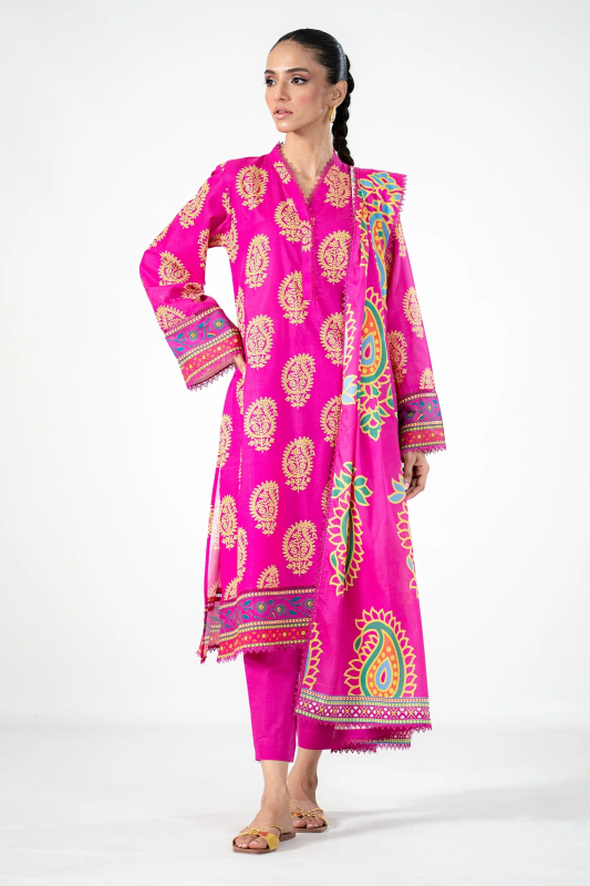 Ego Unstitched Digital Print Lawn 3 Piece Dress | Paisleys