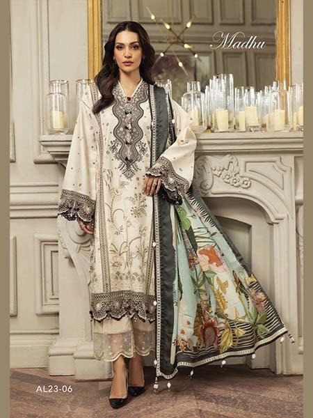 Anaya by Kiran Chaudhry  AL23-06 Luxury Festive Lawn Unstitched 3Pc Suit