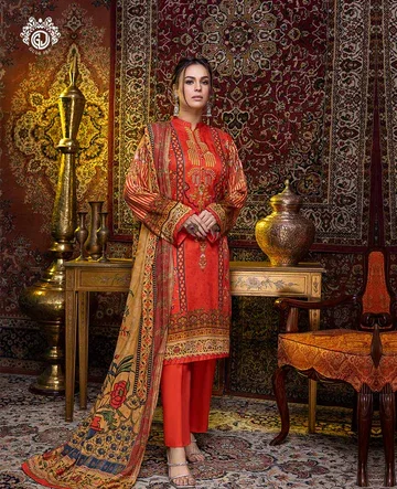 Gulljee GGBN2202A7 Luxury Digital Printed Leather Twill Embroidered Collection