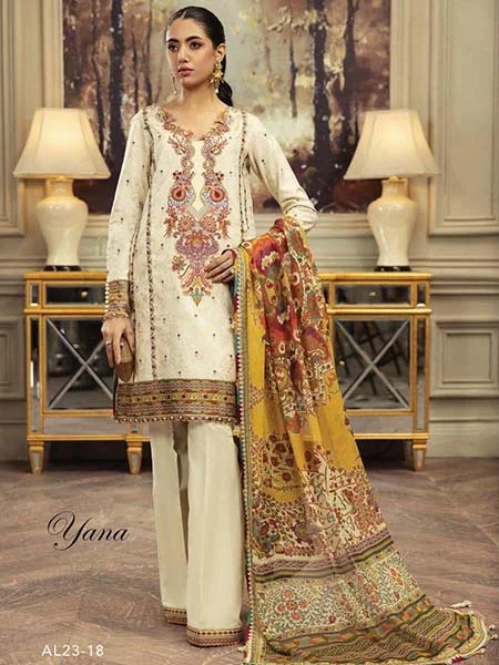 Anaya by Kiran Chaudhry AL23-18 Luxury Festive Lawn Unstitched 3Pc Suit